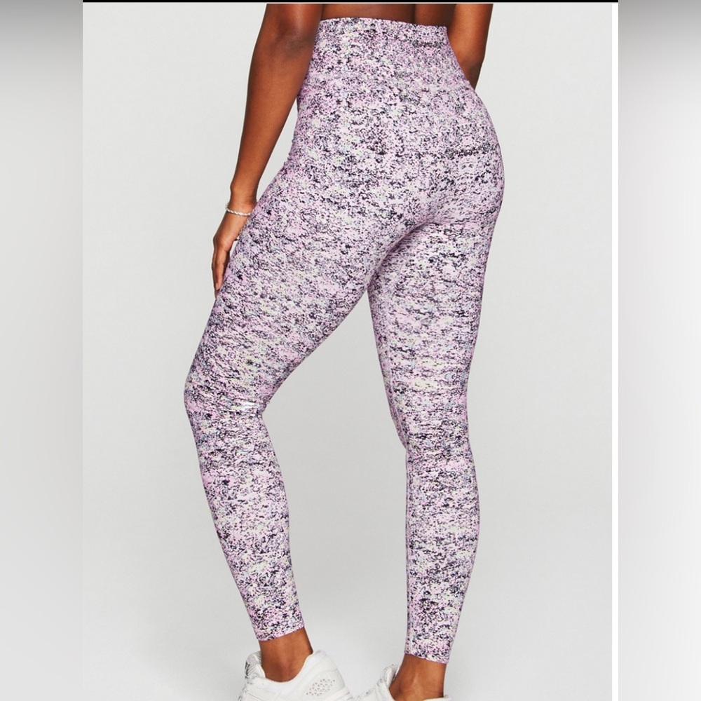 NWT Fabletics Sleek Seamless High Waisted Leggings Cosmic Splatter - Picture 2 of 6